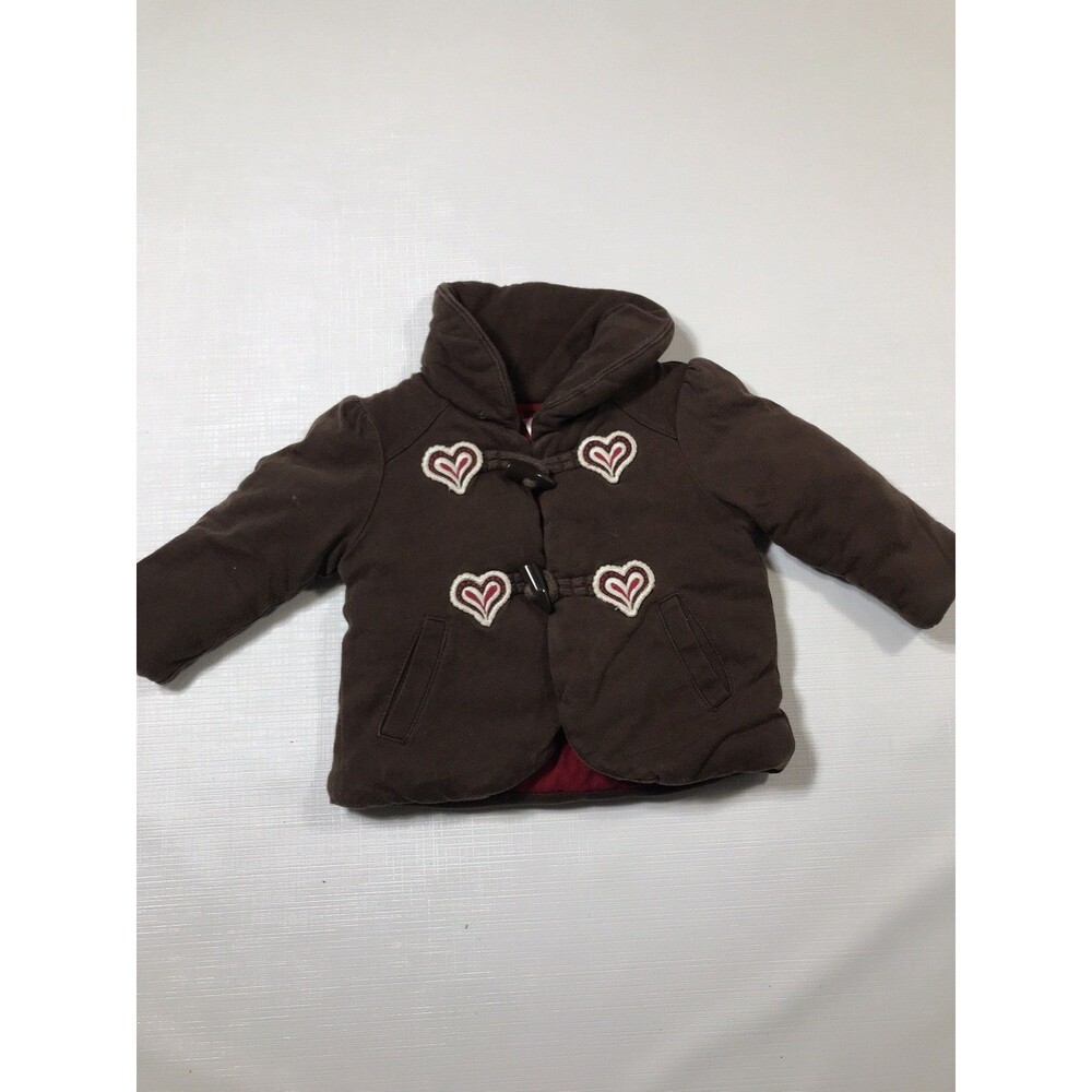 Gymboree Alpine Brown Jacket Coat Heart 6 To 12 Months